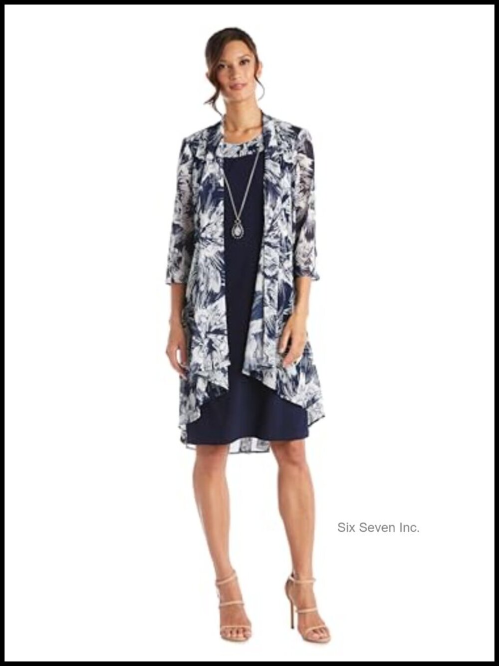 R&M Richards Floral Sheath Dress & Jacket Set Plus Size